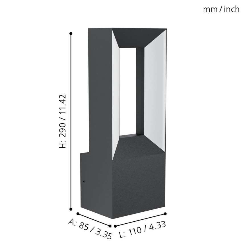 Eglo - Светодиодный уличный светильник RIFORANO 2xLED/5W/230V IP44