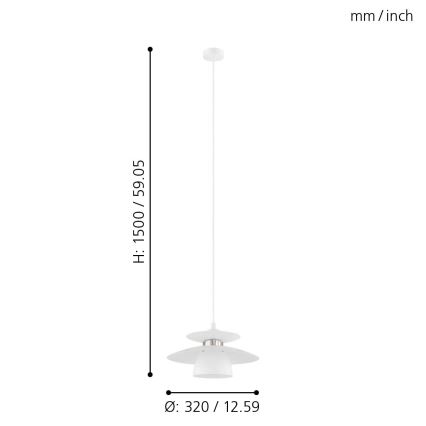 Eglo - Люстра на мотузці 1xE27/40W/230V
