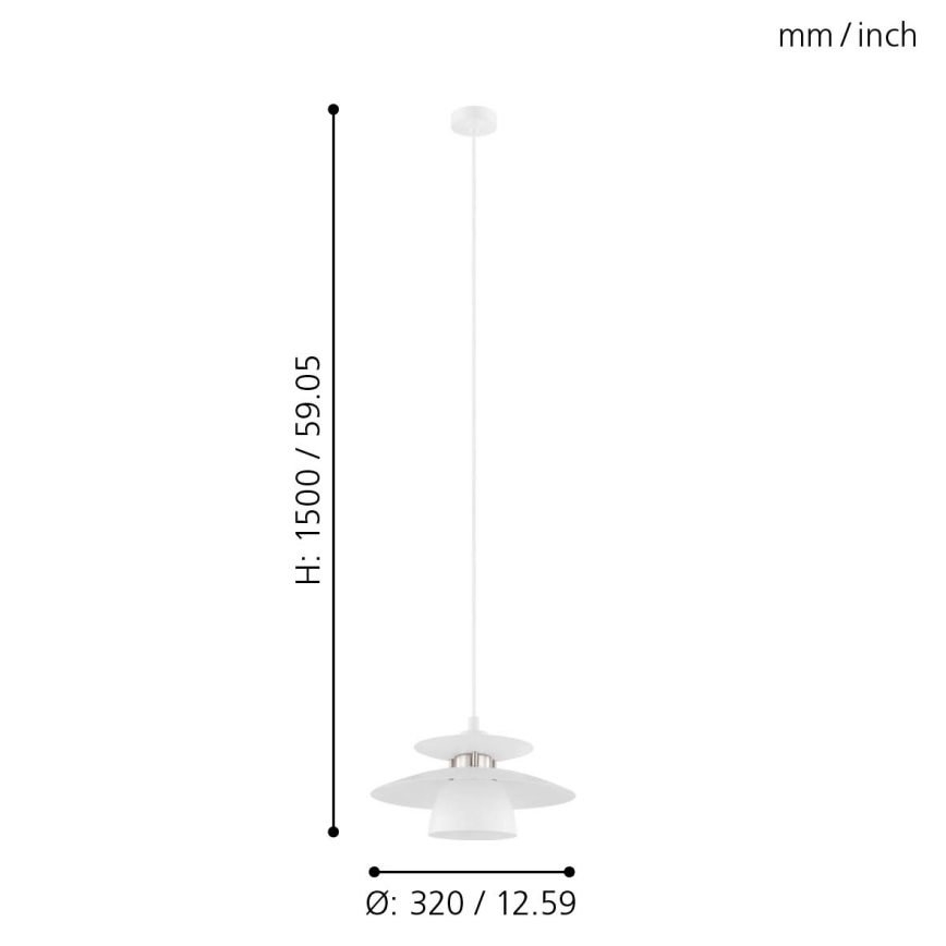 Eglo - Люстра на мотузці 1xE27/40W/230V