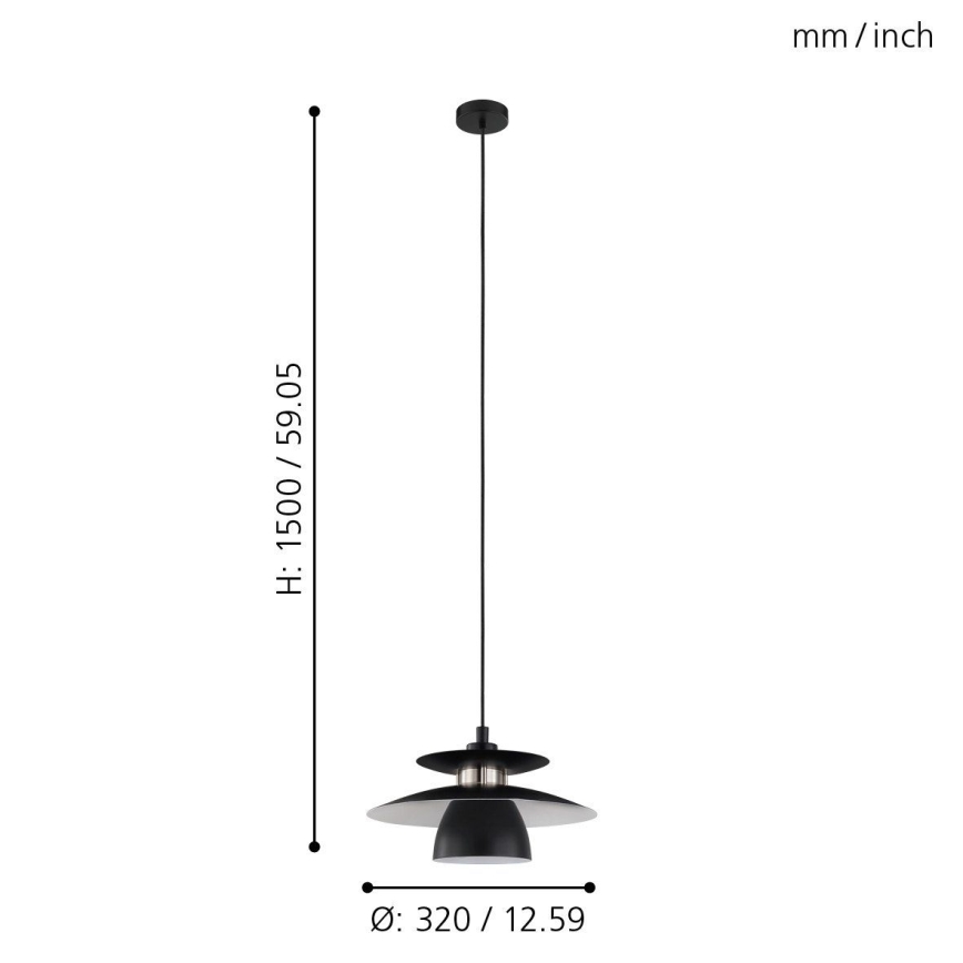 Eglo - Люстра на мотузці 1xE27/40W/230V