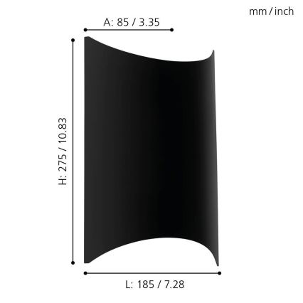 Eglo - Вуличний світлодіодний настінний світильник LED/10W/230V IP44
