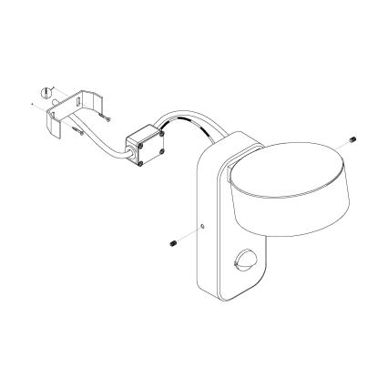Eglo - Вуличний світлодіодний настінний світильник з датчиком LED/6W/230V IP44