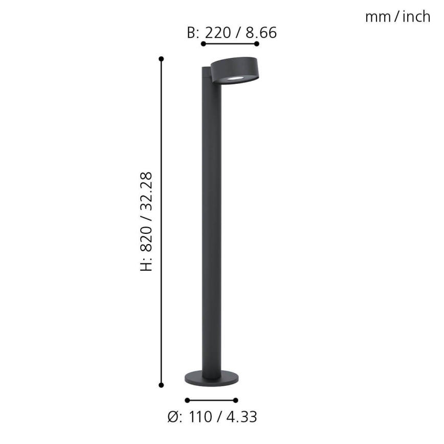 Eglo - Вулична світлодіодна лампа LED/6W/230V IP44