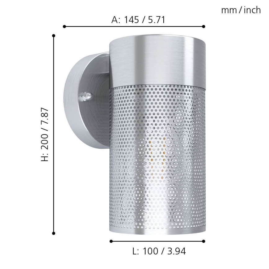 Eglo 98741 - Уличный настенный светильник FANTECOLO 1xE27/28W/230V