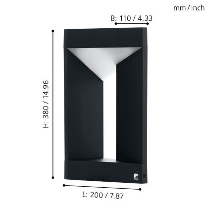 Eglo - Вуличний світлодіодний настінний світильник LED/10W/230V IP54