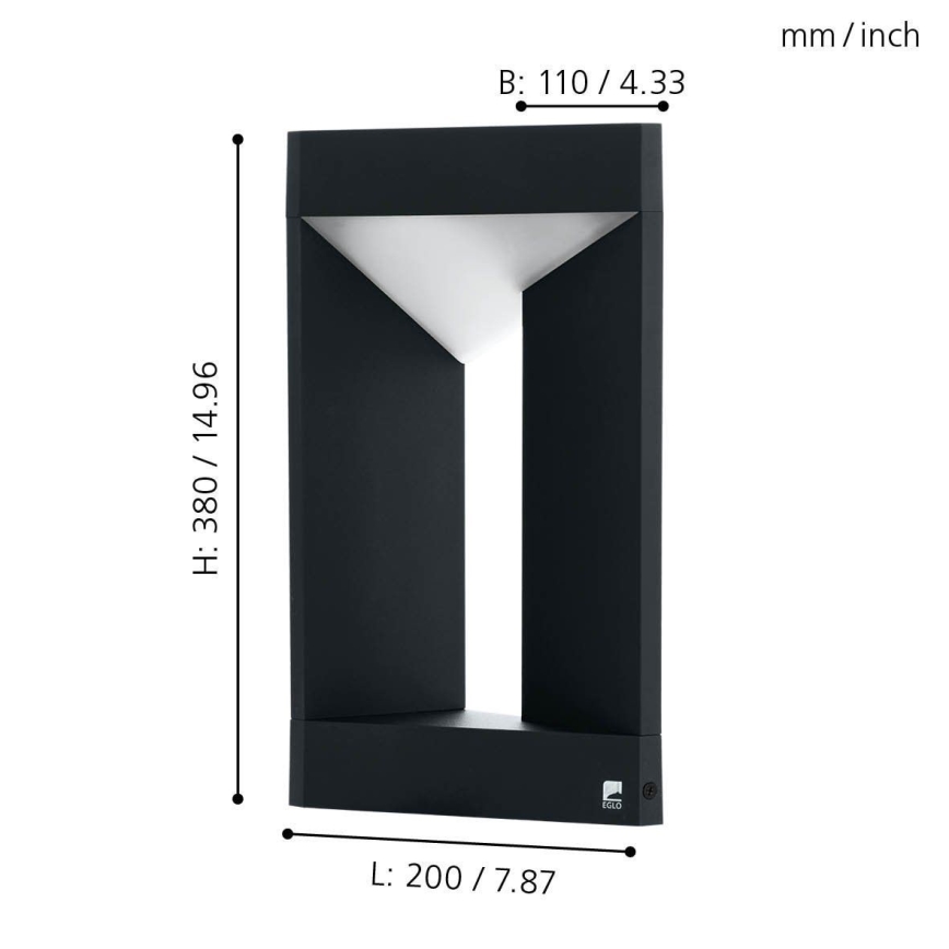 Eglo - Вуличний світлодіодний настінний світильник LED/10W/230V IP54