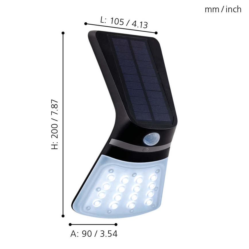Eglo - Светильник на солнечной батарее с датчиком LED/2W/3,7V IP44