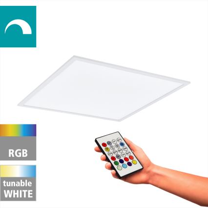 Eglo - Стельовий RGBW-світильник з регулюванням яскравості LED/32,5W/230V 2700-6500K 60x60 см + пульт дистанційного керування
