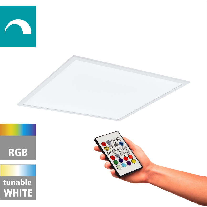 Eglo - Стельовий RGBW-світильник з регулюванням яскравості LED/32,5W/230V 2700-6500K 60x60 см + пульт дистанційного керування