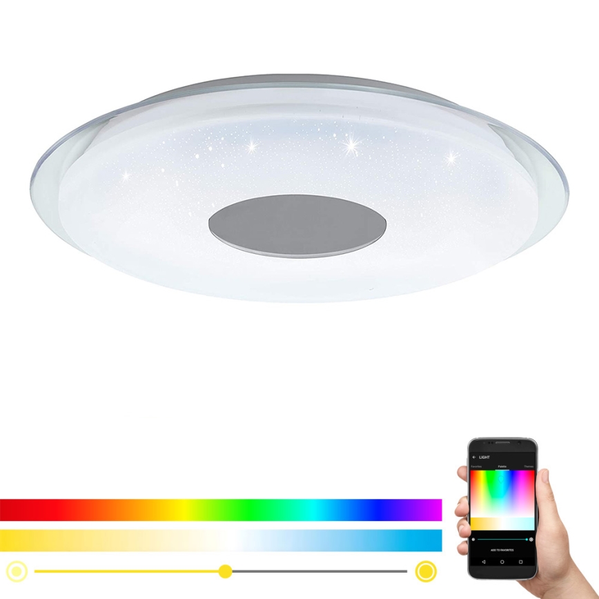 Eglo - Светодиодный потолочный RGB-светильник с регулированием яркости LANCIANO-C LED/38W/230V + пульт ДУ