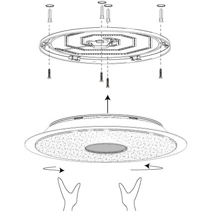 Eglo - LED RGB димерний стельовий світильник LANCIANO-C LED/53W/230V + ПУ