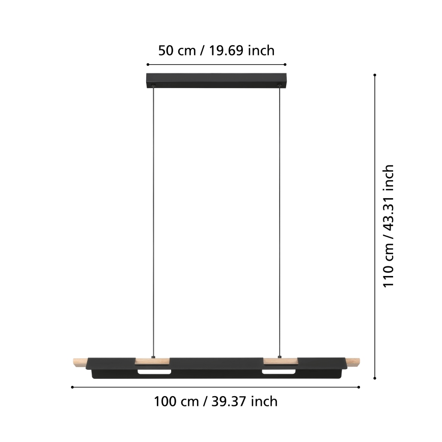 Eglo - Підвісна LED люстра з регулюванням яскравості LED/27W/230V ZigBee