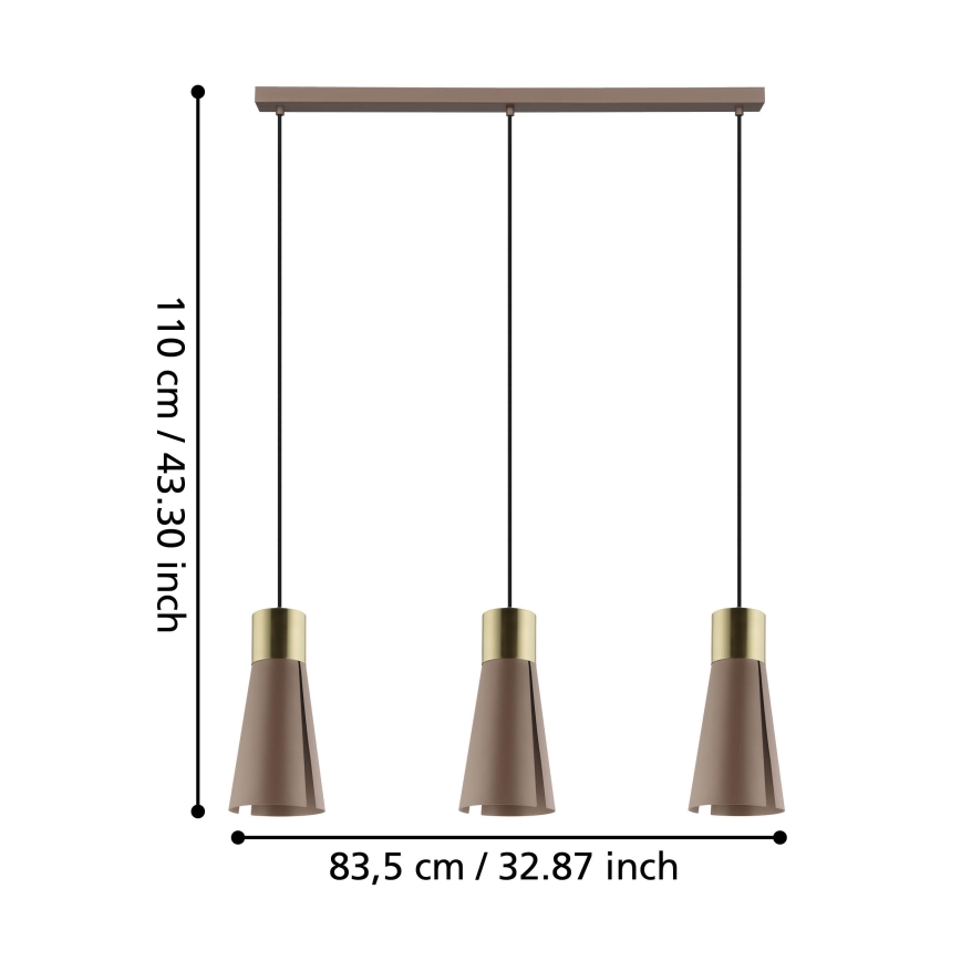 Eglo - Светодиодная люстра на тросе 3xGU10/4,5W/230V