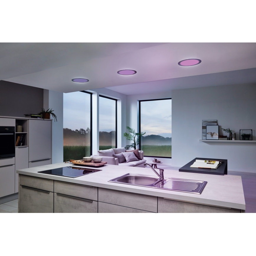 Eglo - LED вбудований стельовий світильник для ванної кімнати з регулюванням яскравості LED/16,5W/230V IP44 ZigBee діам. 21,6 см