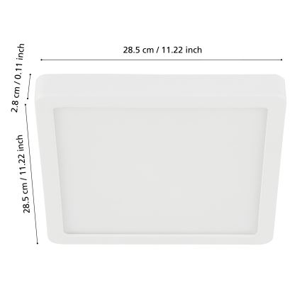 Eglo - Стельовий LED світильник для ванної з регулюванням яскравості LED/19,5W/230V 2700-6500K IP44 ZigBee