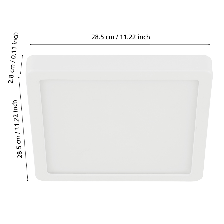Eglo - Стельовий LED світильник для ванної з регулюванням яскравості LED/19,5W/230V 2700-6500K IP44 ZigBee
