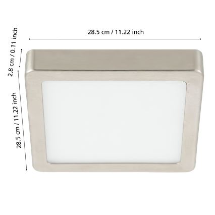 Eglo - диммируемый потолочный светильник для ванной, LED/19,5W/230V 2700-6500K IP44 ZigBee 28,5x28,5 cm