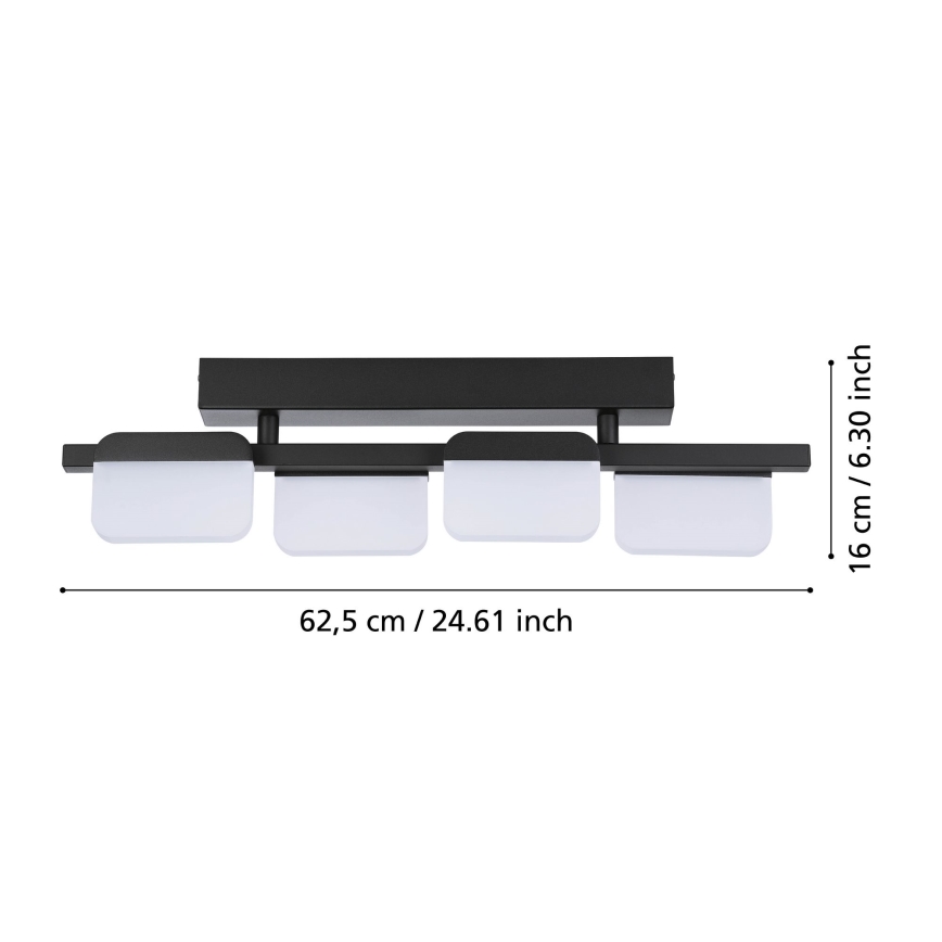 Eglo 98874 - LED затемнювана накладна люстра ERVIDEL 4xLED/4,5W/230V