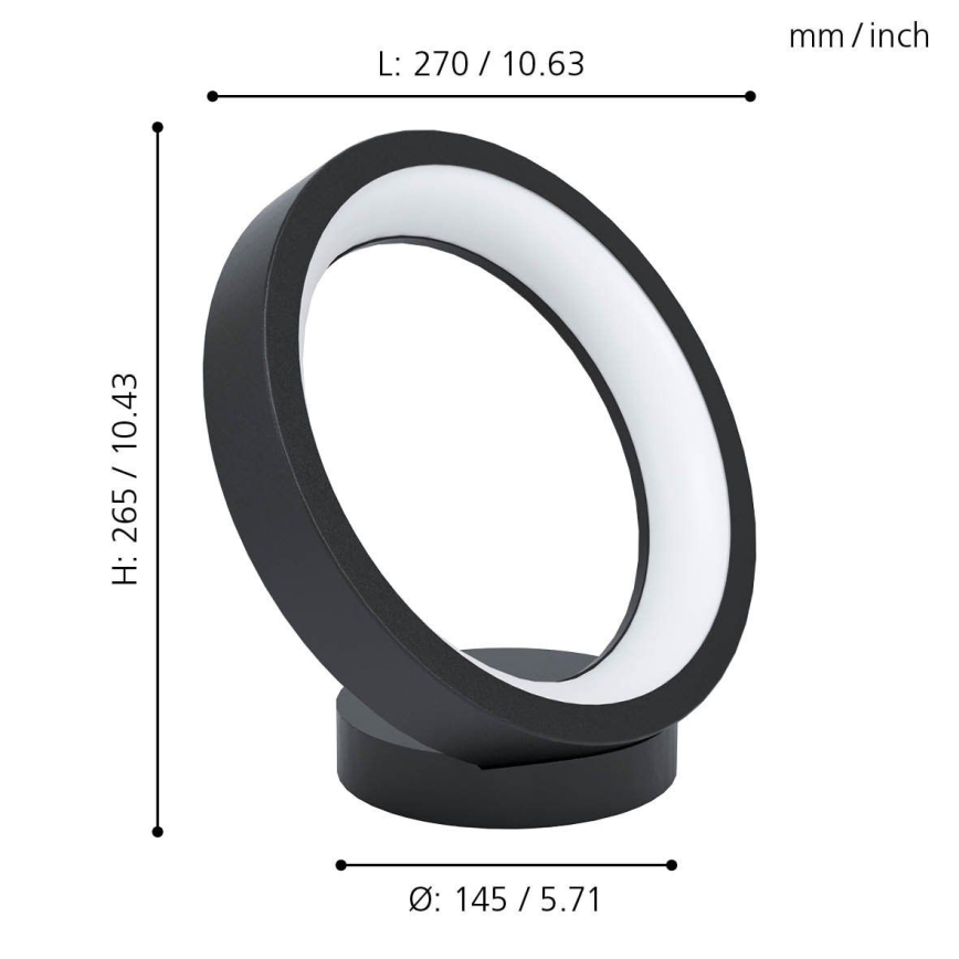 Eglo 99029 - LED RGB настільна лампа з регульованою яскравістю MARGHERA-C LED/16W/230V