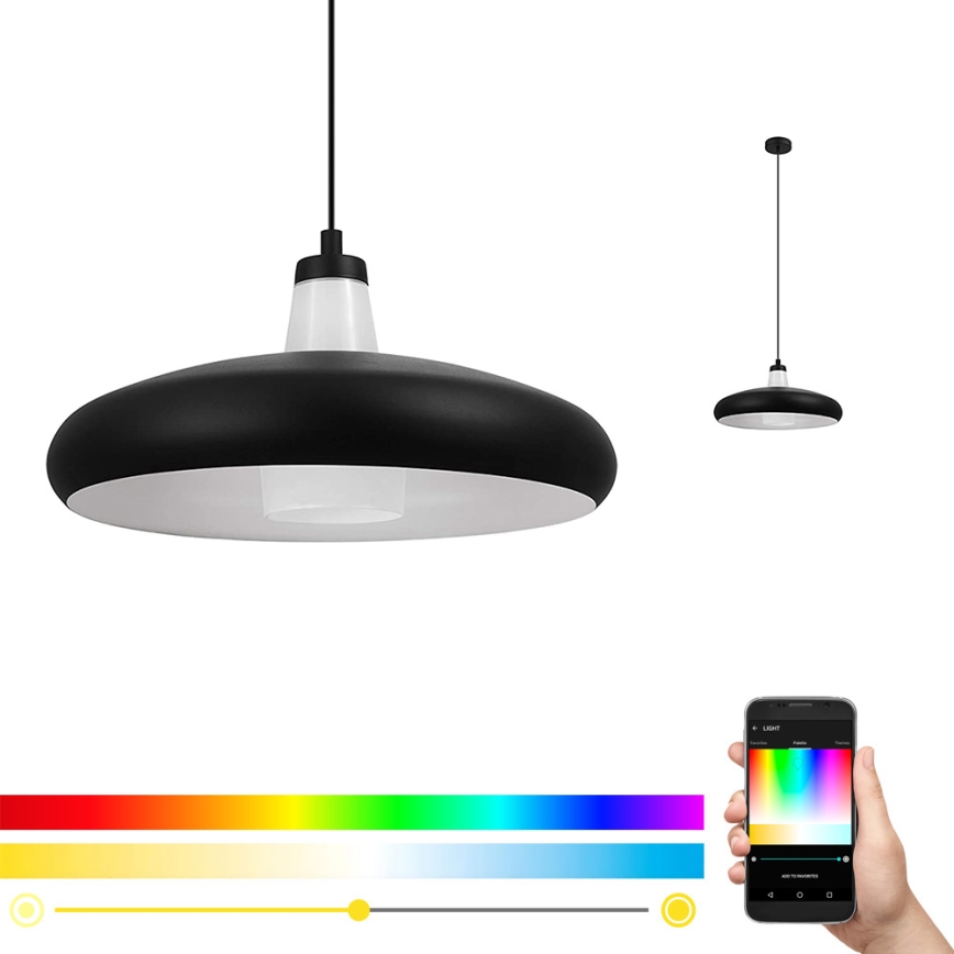 Eglo - Светодиодная подвесная RGB-люстра с регулированием яркости TABANERA-C 1xE27/9W/230V