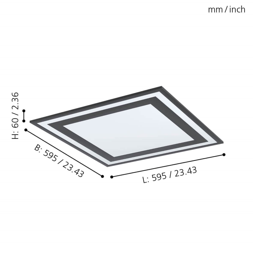 Eglo 99039 - Светодиодный потолочный светильник SAVATARILA LED/36W/230V