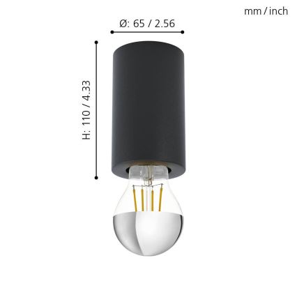Eglo - Стельовий світильник 1xE27/40W/230V