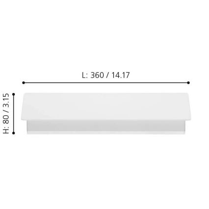 Eglo 99086 - Светодиодный настенный светильник ZUBIALDE LED/12W/230V