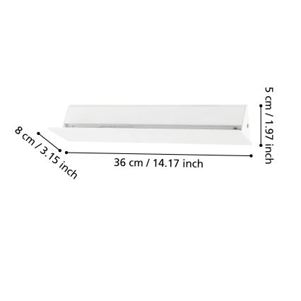 Eglo 99086 - Светодиодный настенный светильник ZUBIALDE LED/12W/230V