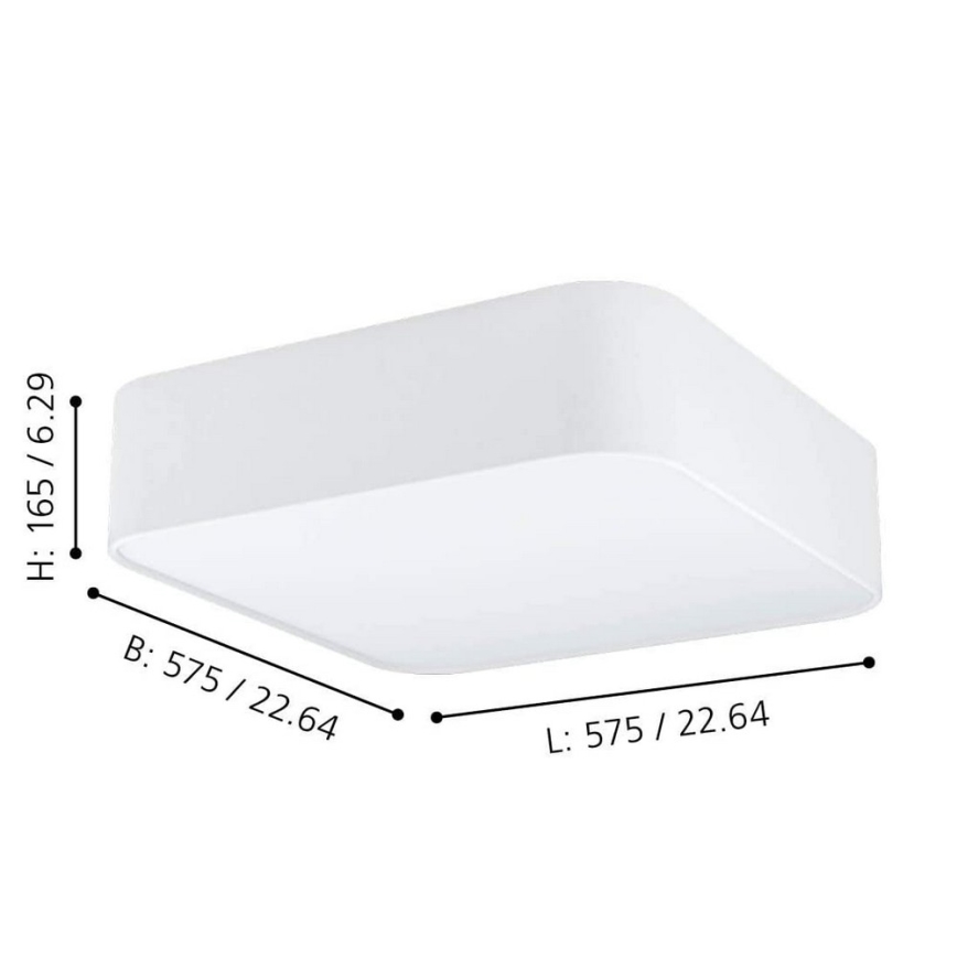 Eglo 99089 - Потолочный светильник PASTERI SQUARE 5xE27/25W/230V