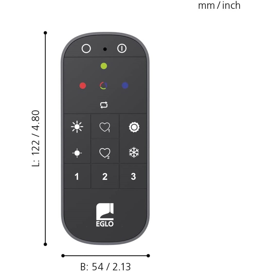 Eglo - Пульт дистанционного управления 2xAAA Bluetooth ZigBee
