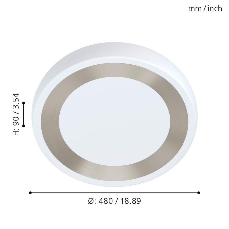 Eglo - Світлодіодний стельовий світильник LED/22W/230V