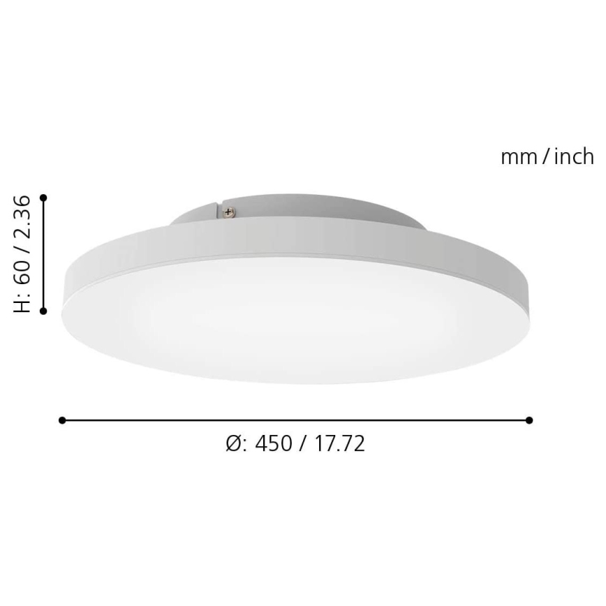 Eglo - LED RGB димерний стельовий світильник TURCONA-C LED/20W/230V + ПУ