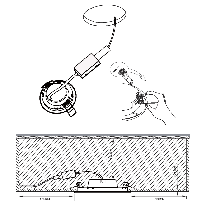 Eglo - Встраиваемый потолочный светильник LED/2,7 Вт/230 В Ø 8,6 см