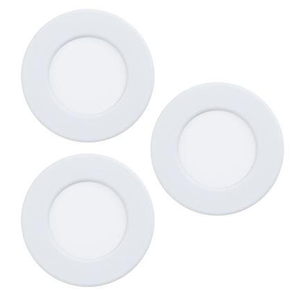 Eglo - Набор 3x светодиодных встраиваемых светильника FUEVA 5 1xLED/2,7W/230V