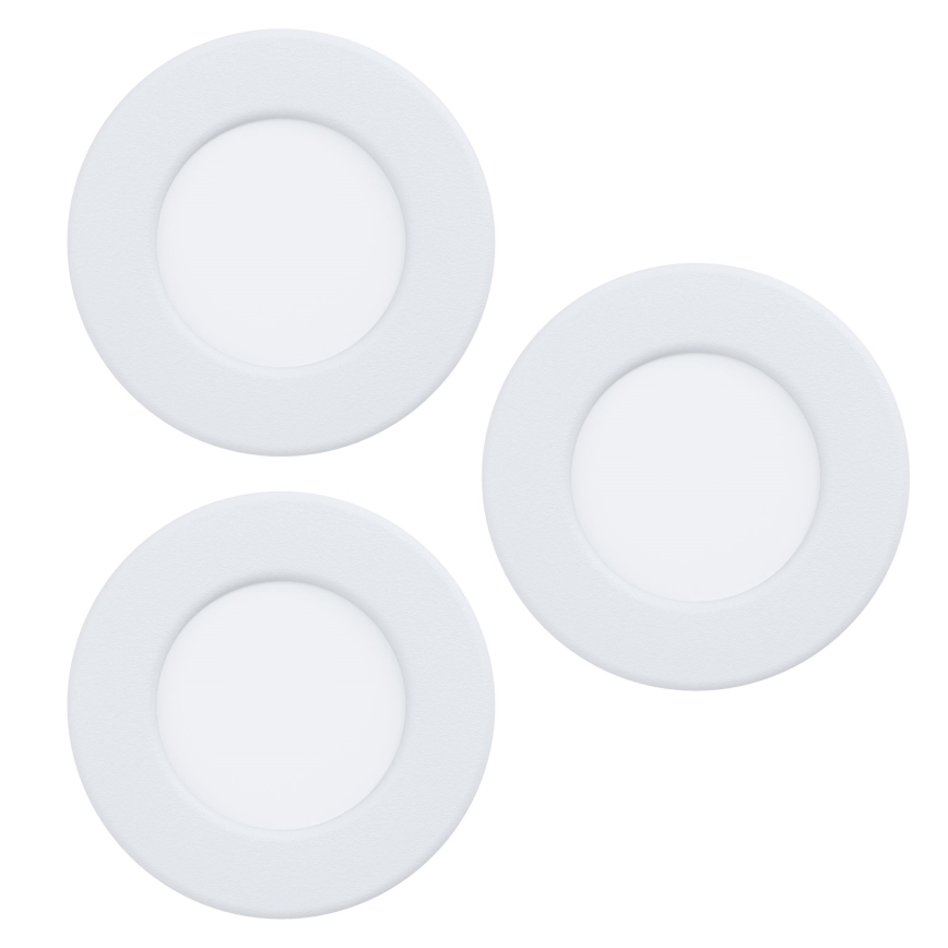 Eglo - Набор 3x светодиодных встраиваемых светильника FUEVA 5 1xLED/2,7W/230V