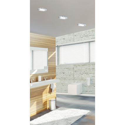 Eglo 99204 - Светодиодный встраиваемый светильник для ванной комнаты FUEVA 5 LED/2.7W/230V IP44