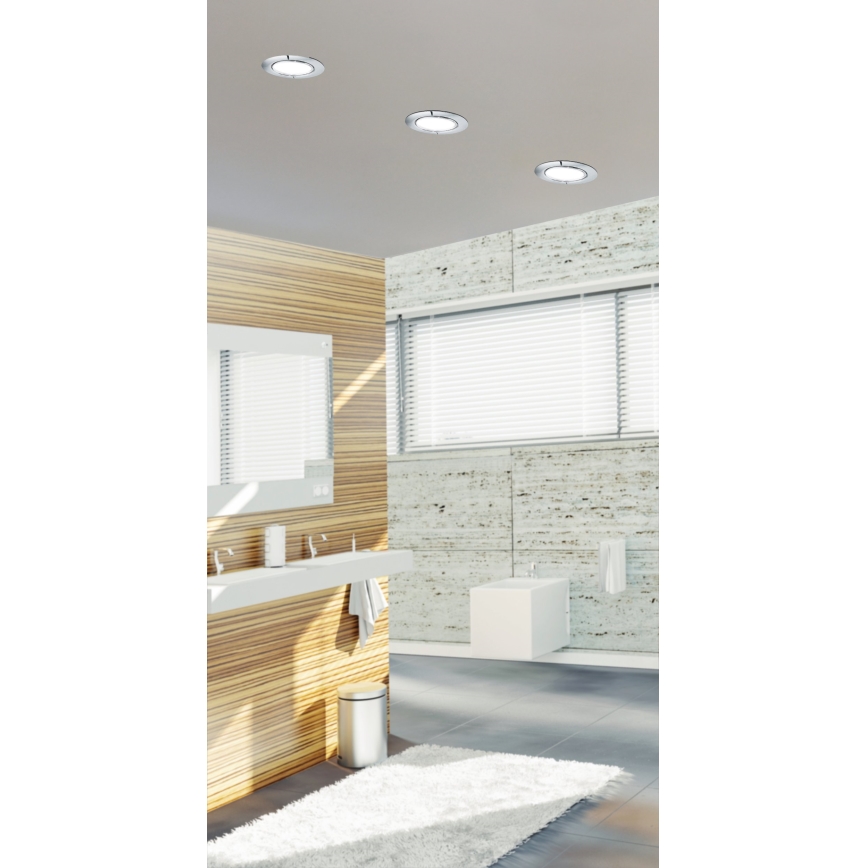 Eglo 99204 - Светодиодный встраиваемый светильник для ванной комнаты FUEVA 5 LED/2.7W/230V IP44