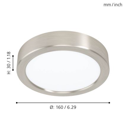 Eglo - LED-потолочный светильник LED/10,5W/230V, диаметр 16 см