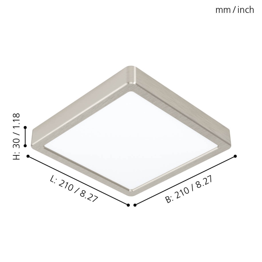 Eglo - світлодіодний стельовий світильник LED/16,5 Вт/230 В 21x21 см