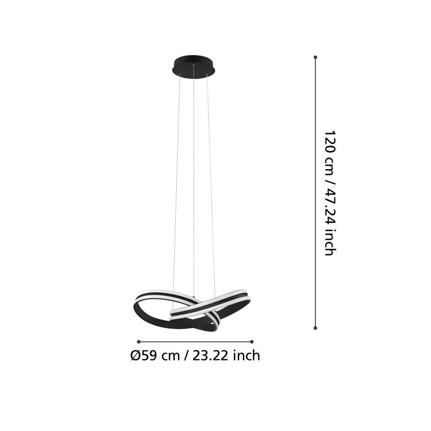 Eglo - Світлодіодна підвісна люстра 2xLED/18W/230V