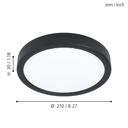 Eglo - Диммируемый потолочный светильник LED/16,5W/230V диаметр 21 см