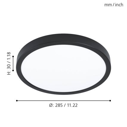 Eglo - Світлодіодний стельовий світильник з регулюванням яскравості LED/20W/230V