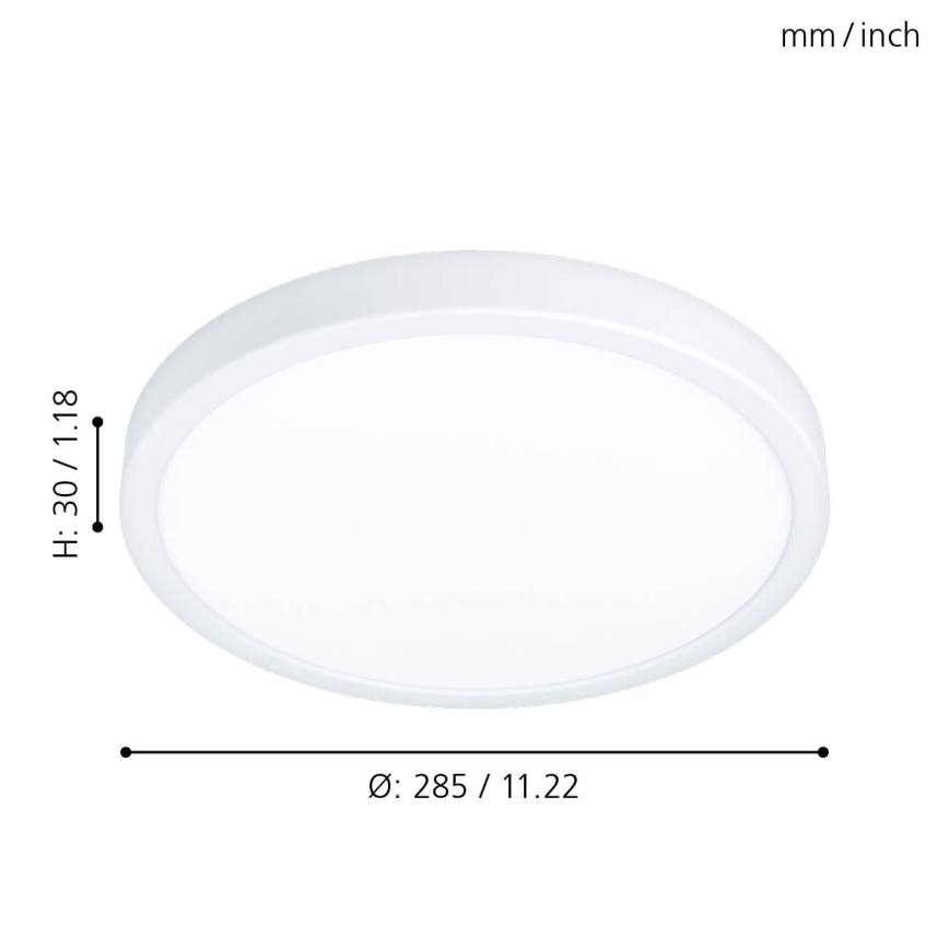 Eglo - Світлодіодний стельовий світильник для ванної кімнати LED/20W/230V IP44