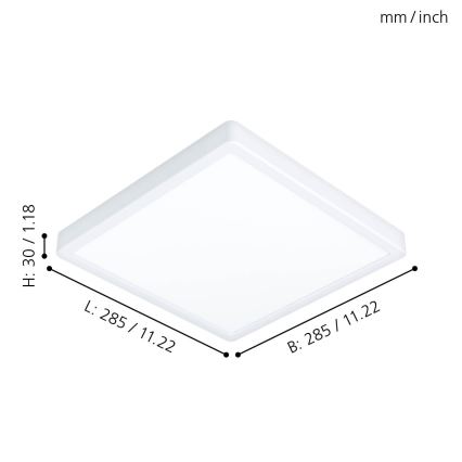Eglo 99268 - Светодиодный потолочный светильник для ванной комнаты FUEVA 5 LED/20W/230V IP44
