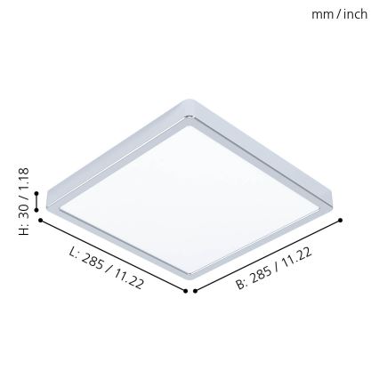 Eglo - Світлодіодний стельовий світильник для ванної кімнати LED/20W/230V IP44