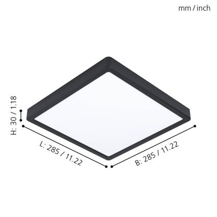 Eglo - Світлодіодний стельовий світильник для ванної кімнати LED/20W/230V IP44