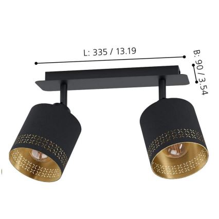 Eglo - Точковий світильник 2xE27/28W/230V