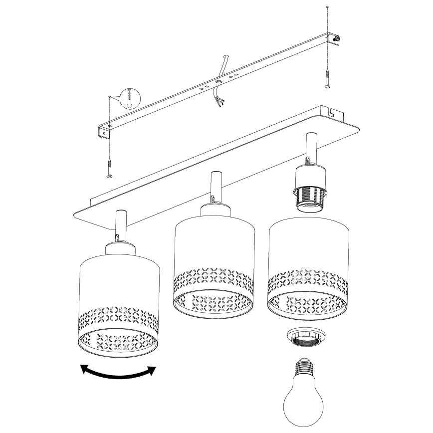 Eglo 99278 - Прожектор ESTEPERRA 3xE27/28W/230V