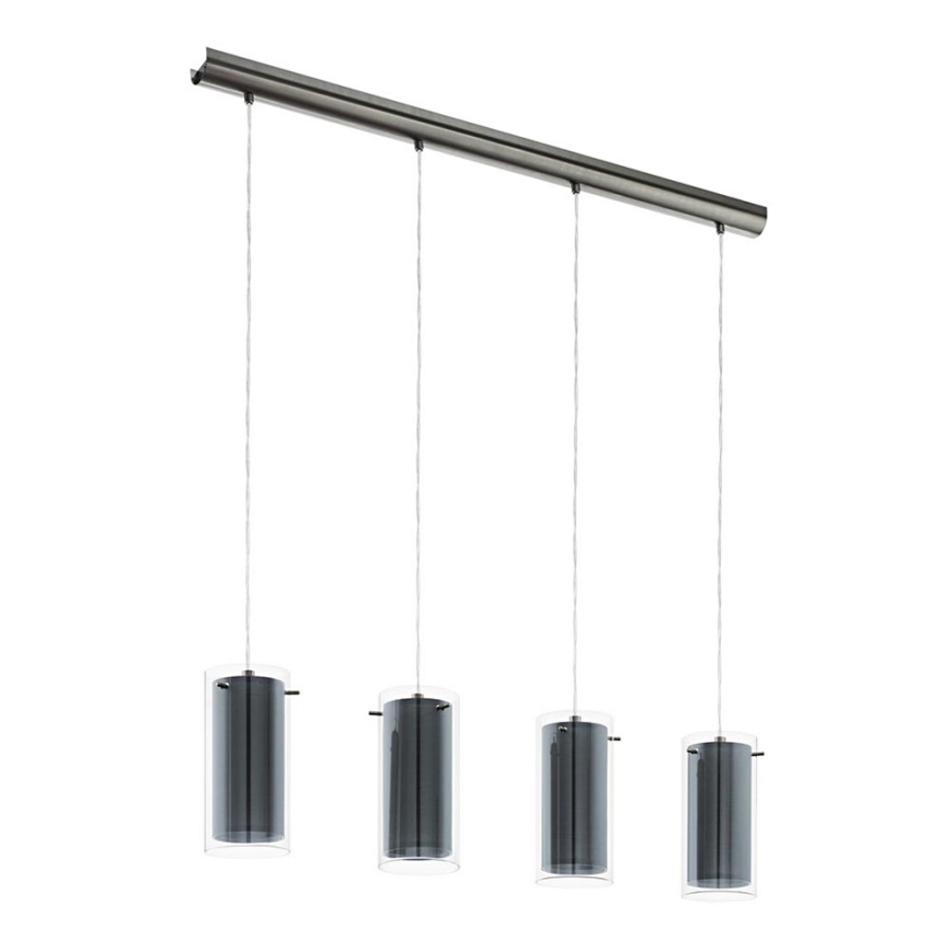 Eglo 99287 - Підвісна люстра PINTO TEXTIL на тросі 4xE27/16W/230V