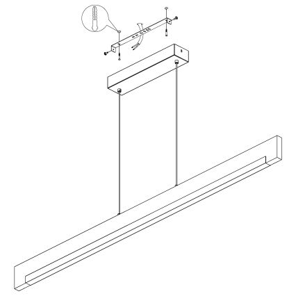 Eglo - Светодиодная подвесная люстра с регулированием яркости LED/25,5W/230V